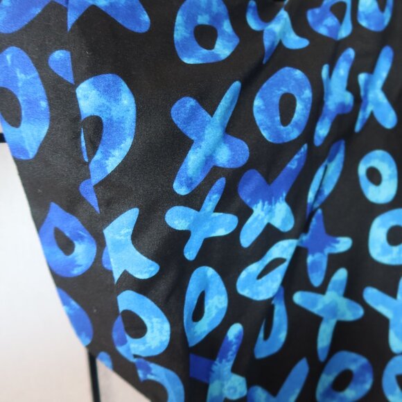 West African Blue and Black Patterned Long Kaftan Bubu Dress w/Pockets NWOT - Picture 4 of 16